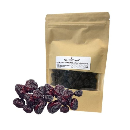 Organic Dried Cranberries (Infused in Apple Juice) - 180g - FoodCraft Online Store 