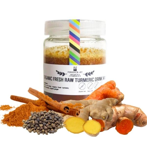 Organic Fresh Raw Turmeric Drink Mix 200g — FoodCraft Online Store