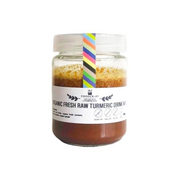 Organic Fresh Raw Turmeric Drink Mix - 200g - FoodCraft Online Store 
