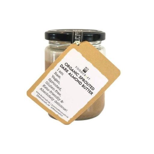 Organic Raw Sprouted Dark Almond Butter - 180g - FoodCraft Online Store 