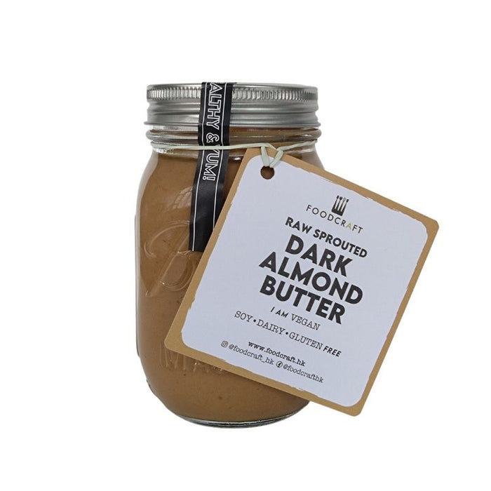 Raw Sprouted Dark Almond Butter - 454g