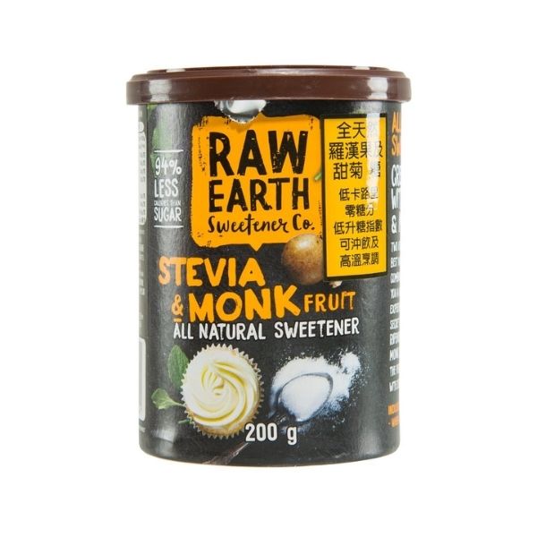Raw Earth All Natural Sweetener Stevia & Monk Fruit - 200g - FoodCraft Online Store 