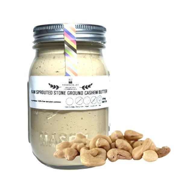 Raw Sprouted Stone Ground Cashew Butter - 454g - FoodCraft Online Store 