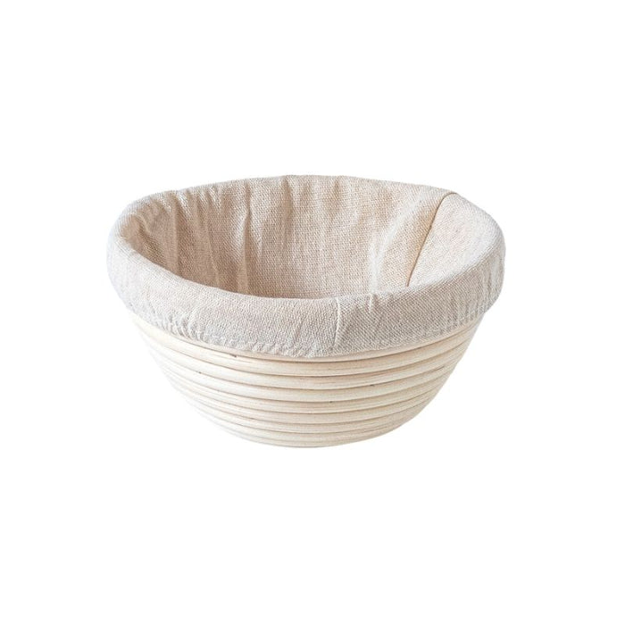 Round Rattan Proofing Bread Basket - 18cm with Liner