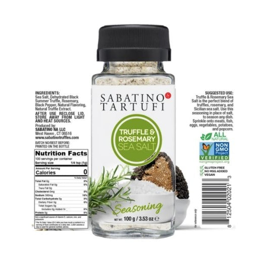 Sabatino Tartufi Truffle and Rosemary Sea Salt - 100g - FoodCraft Online Store 