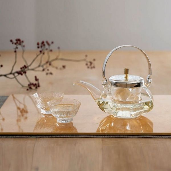 Hario Sake Cooler "Kaku Chirori" Glass Set - FoodCraft Online Store 