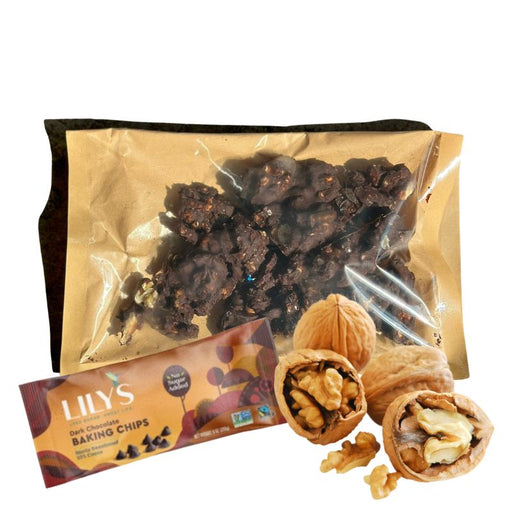 Stevia Sweetened Dark Chocolate Coated Sprouted Walnuts - Foodcraft Online Store
