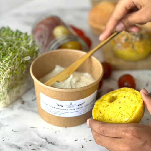 Organic Vegan Spreadable Garlic & Herbs Cream Cheese - 180g - FoodCraft Online Store