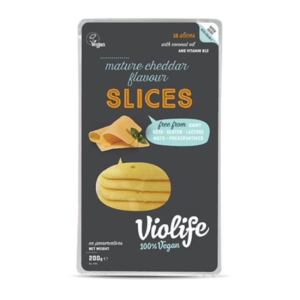 Violife 100% Vegan Cheddar Flavour Slices - 140g - FoodCraft Online Store 
