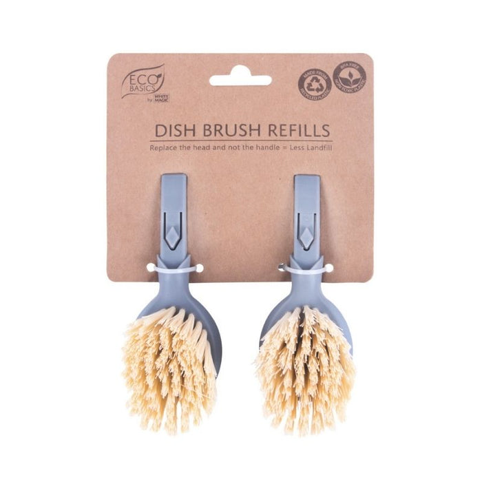 White Magic Eco Basics Dish Brush Refills - 2 per pack - FoodCraft Online Store 