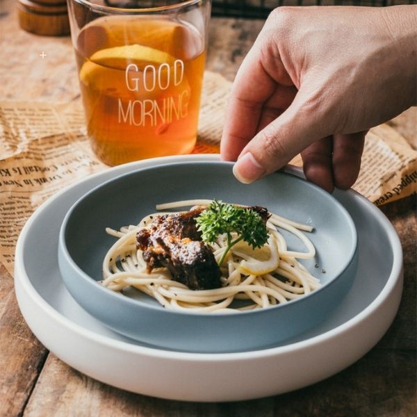 White Porcelain Plate - 20cm x 4cm - FoodCraft Online Store 